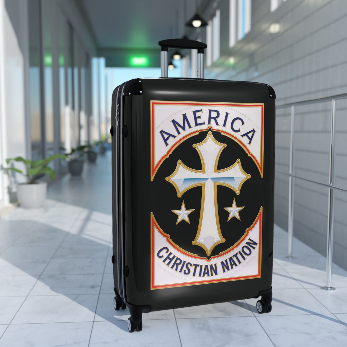 "America Christian Nation" #21 Suitcases (Pitch Black)