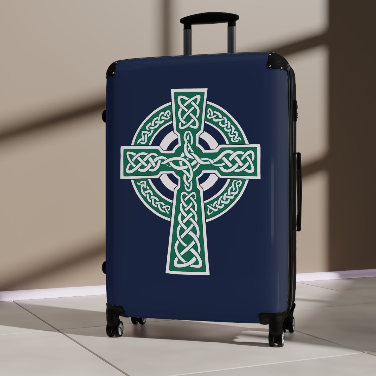 "A Simple Gaelic High Cross", Suitcases (Dark Blue)