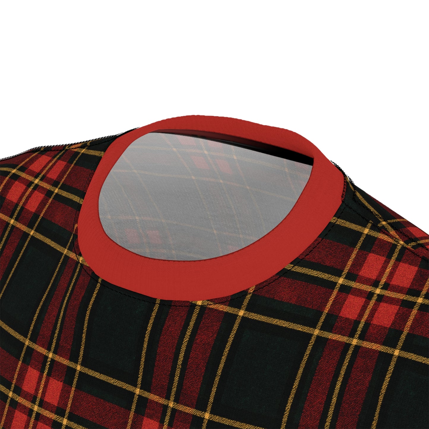 "Kilmor Gallóglach Tartan", Unisex Tee (Gallóglach Red Collar)