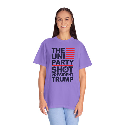 "The Uniparty Shot President Trump" #01, Unisex T-shirt