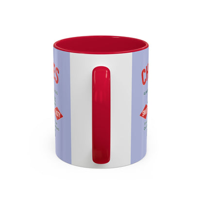 "Delicious Cherries", Colorful Mugs (11oz, 15oz) (Retro Periwinkle)