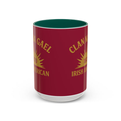 "Clan na Gael - Irish American", Colorful Mugs (11oz, 15oz) (Fénechas Red)