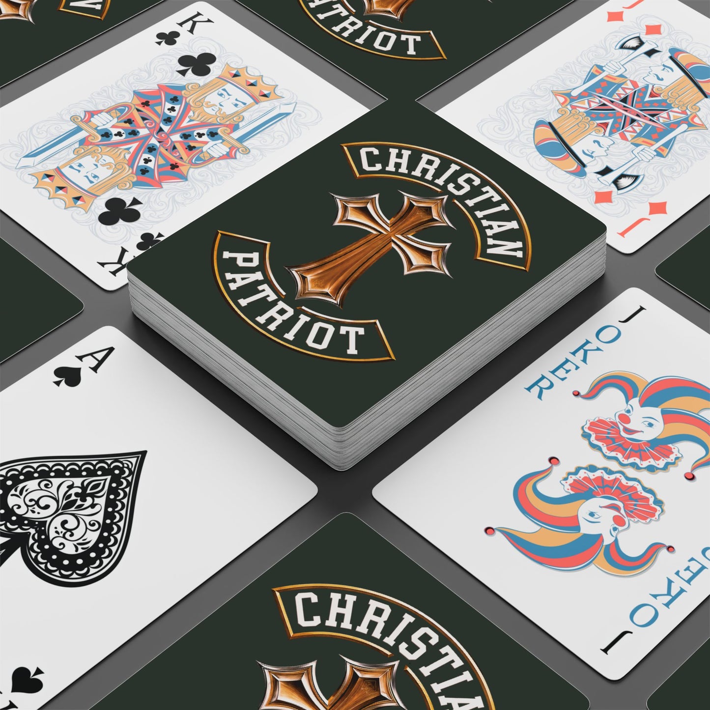 "Christian Patriot" #03, Christian Playing Cards (Hail Cloud Grey)