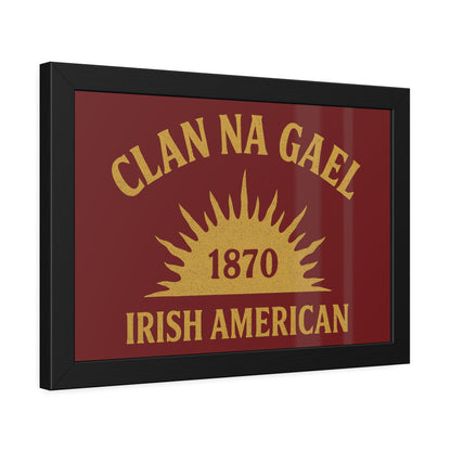 "Clan na Gael - Irish American", Framed Paper Poster (Palladius Red)
