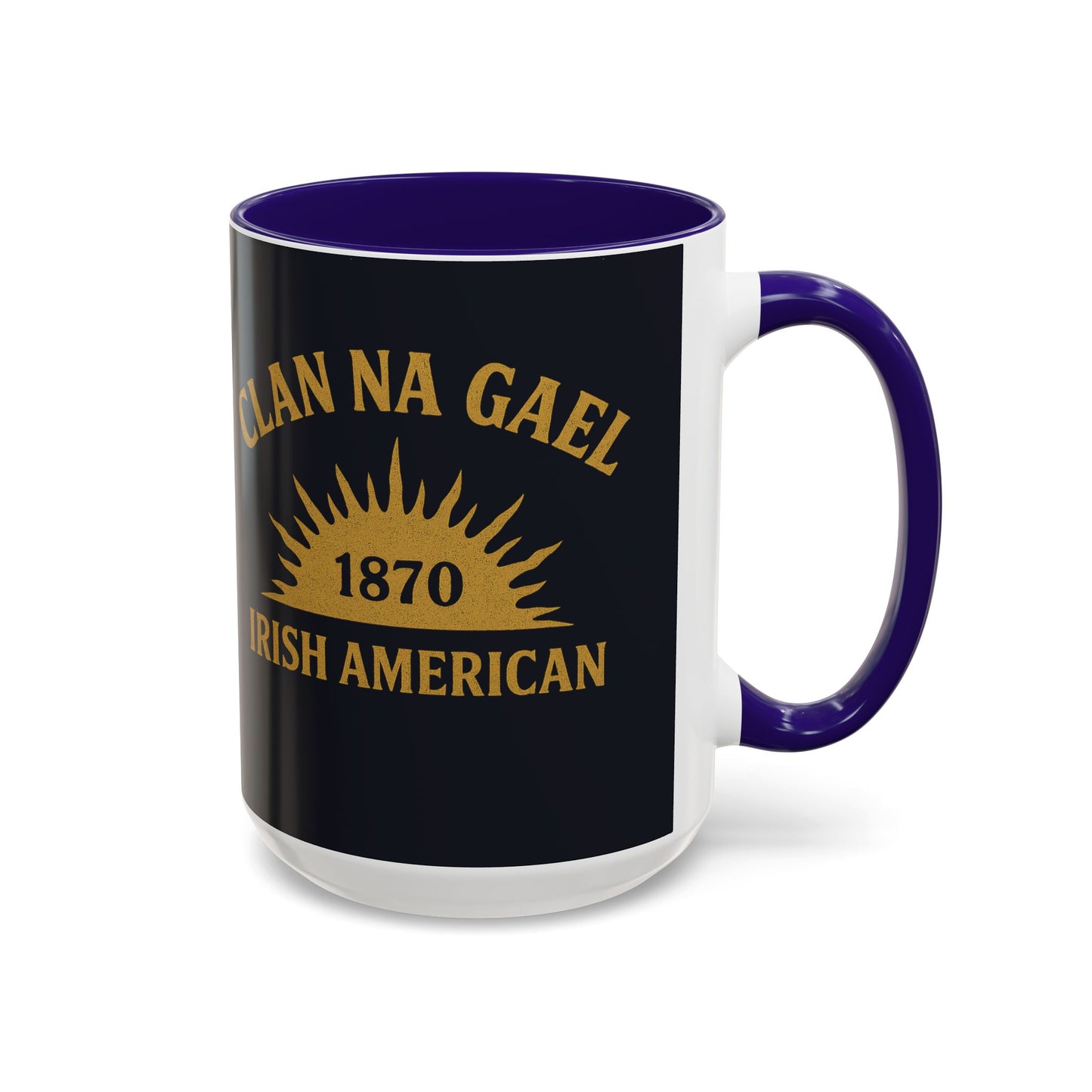 "Clan na Gael - Irish American", Colorful Mugs (11oz, 15oz) (Black Denim)