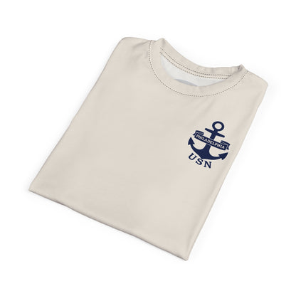 "USN Anchor", Unisex T-shirt (Whitecap)