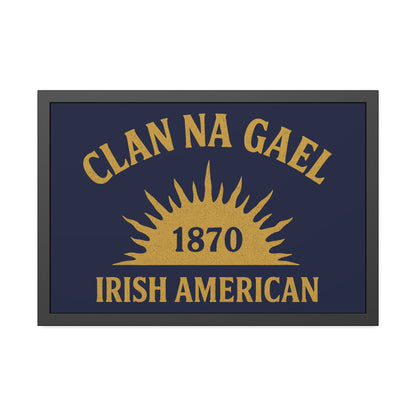 "Clan na Gael - Irish American", Framed Paper Poster (Mariana Blue)