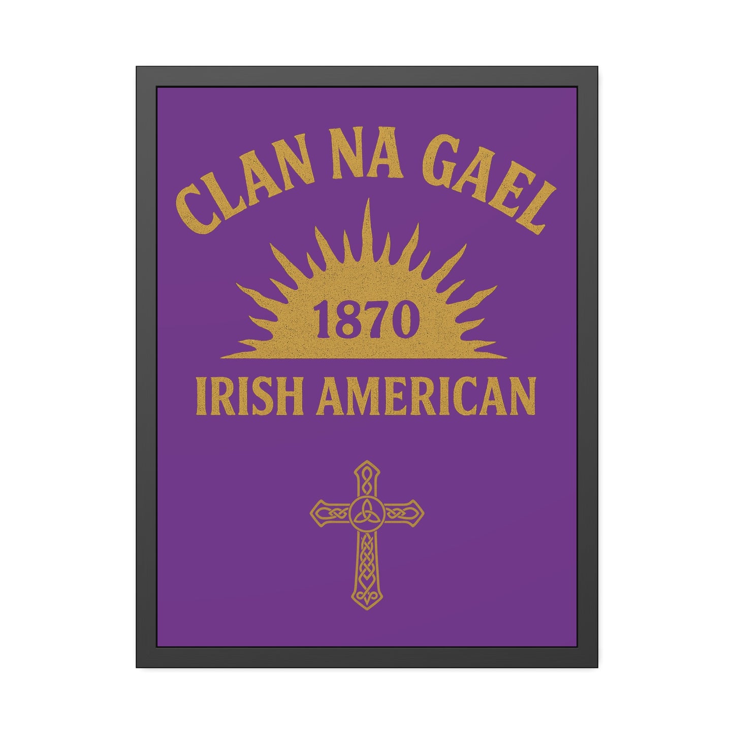 "Clan na Gael - Irish American", Framed Paper Poster (Vesper Violet)