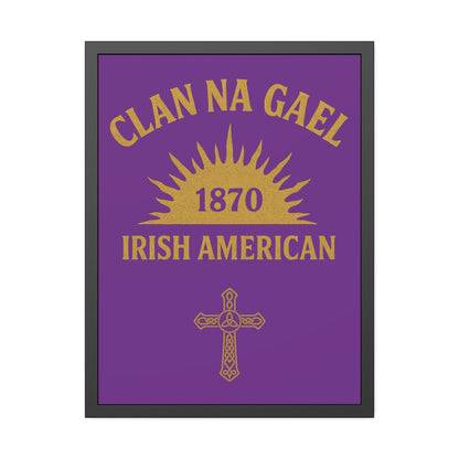 "Clan na Gael - Irish American", Framed Paper Poster (Vesper Violet)