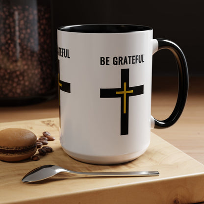 "Be Grateful", Accent Coffee Mug