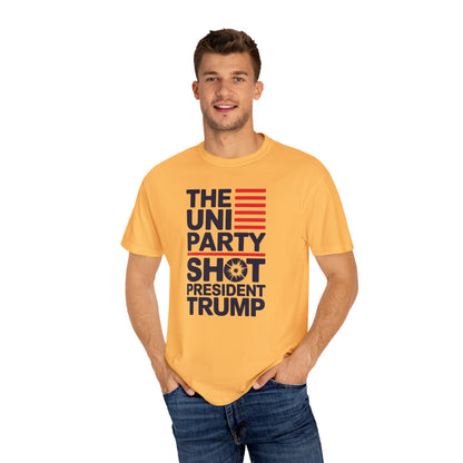 "The Uniparty Shot President Trump" #01, Unisex T-shirt