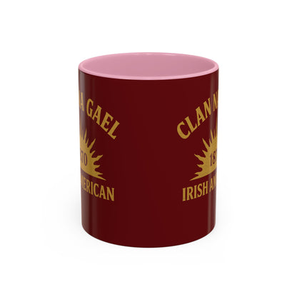 "Clan na Gael - Irish American", Colorful Mugs (11oz, 15oz) (Palladius Red)