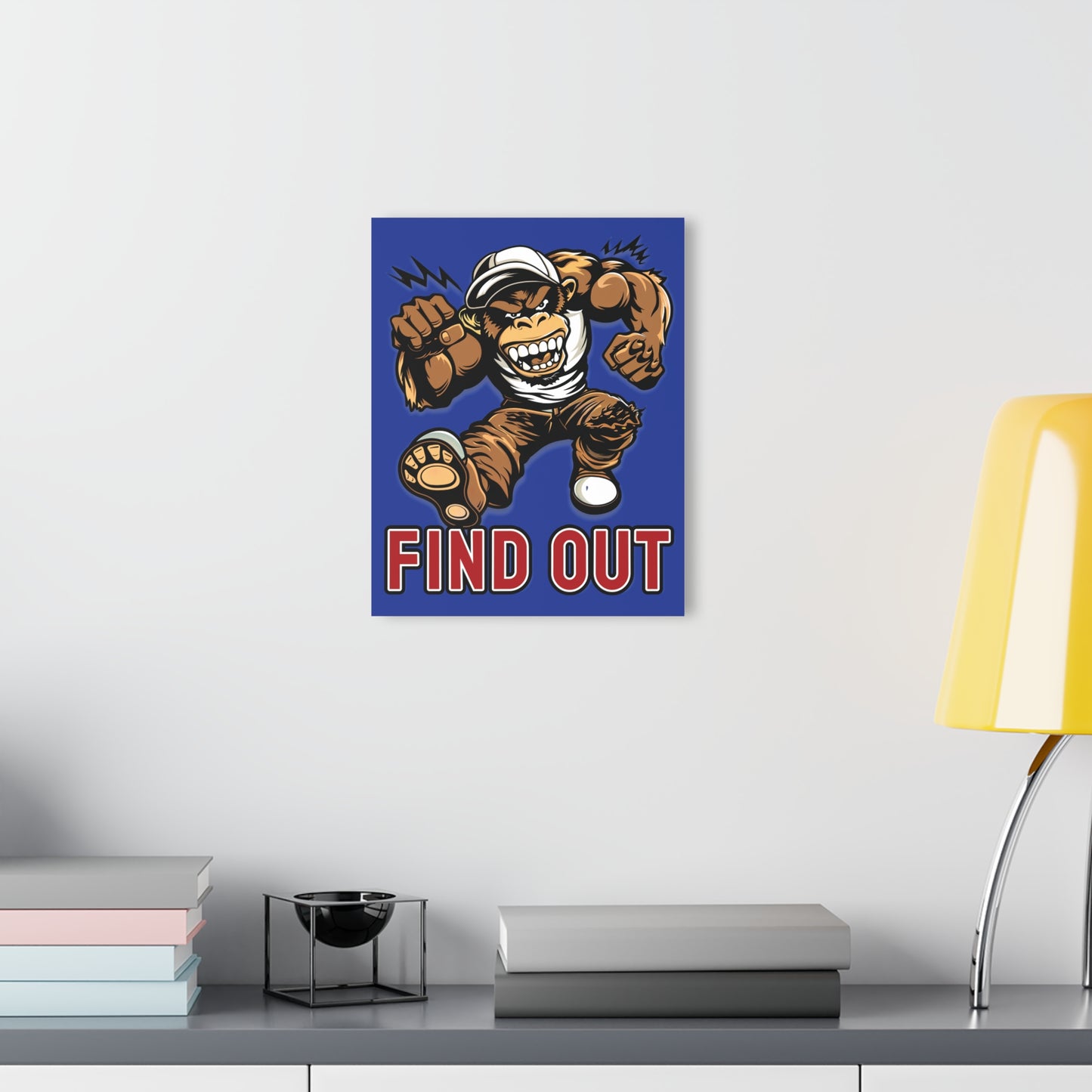 "Find Out", Acrylic Wall Prints (French Cleat Hanging) (Patriot Blue)