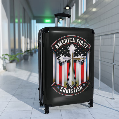 "America First - Christian" #01 Suitcases (Black)