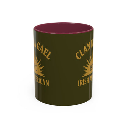 "Clan na Gael - Irish American", Colorful Mugs (11oz, 15oz) (Fianna Green)