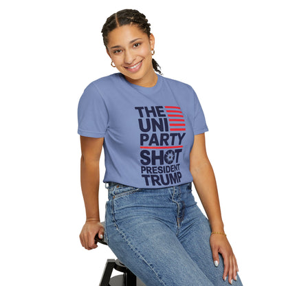 "The Uniparty Shot President Trump" #01, Unisex T-shirt