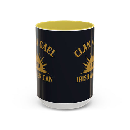 "Clan na Gael - Irish American", Colorful Mugs (11oz, 15oz) (Black Denim)