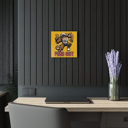 "Find Out", Acrylic Wall Prints (French Cleat Hanging) (Amber Yellow)