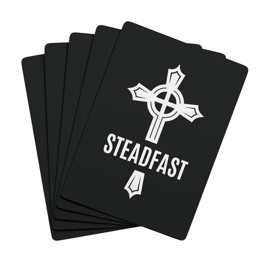 "Steadfast Cross", Christian Playing Cards (Void Black)