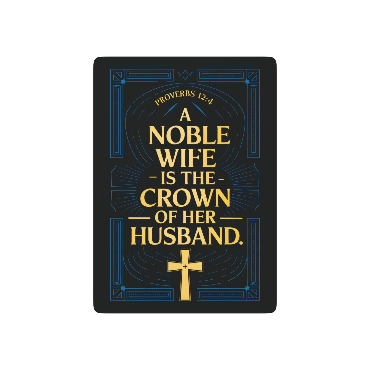 "Proverbs 12:4", Christian Playing Cards (Void Black)