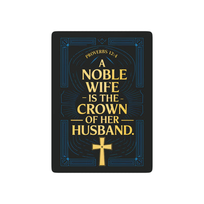 "Proverbs 12:4", Christian Playing Cards (Void Black)