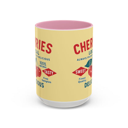 "Delicious Cherries", Colorful Mugs (11oz, 15oz) (Sanctum Veil)