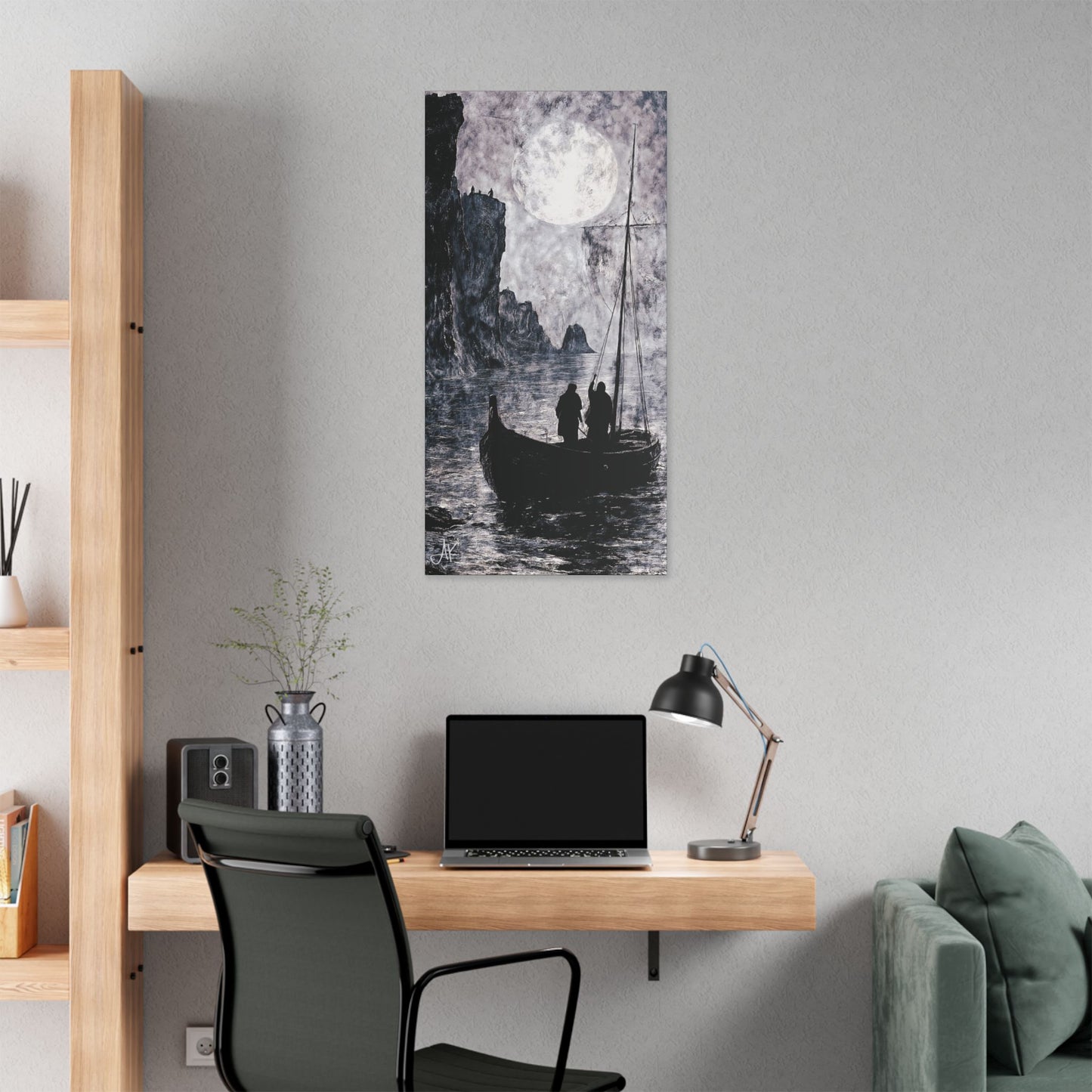 "World's Edge: Clans of the Farthest Shore", Stretched Classic Canvas Fine Art Print
