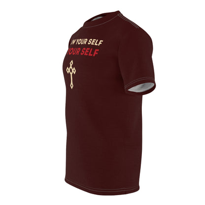 "Know Your Self", Unisex T-shirt (Mahogany)