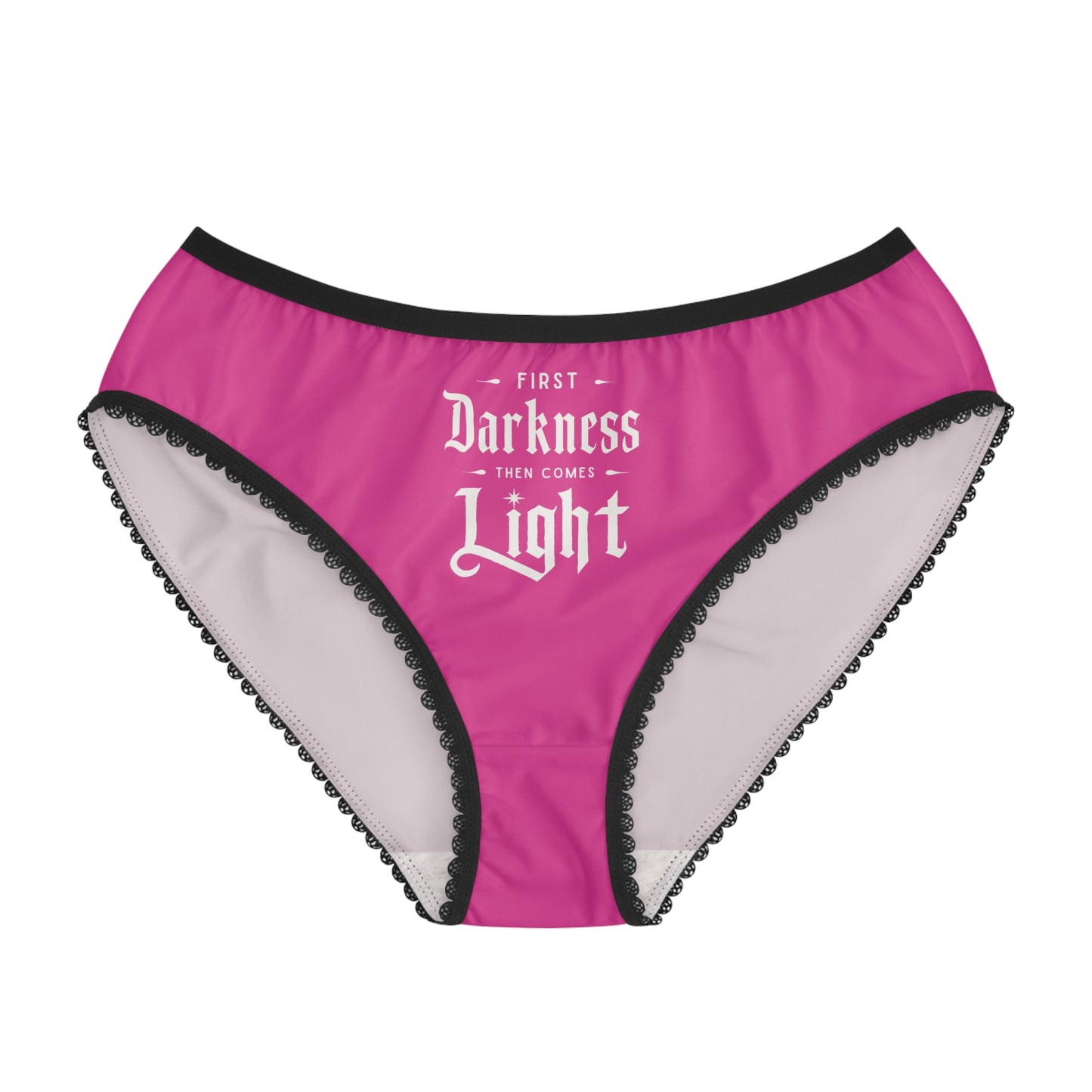 "First Darkness Then Comes Light" #02, Women's Briefs (Spicy Pink)