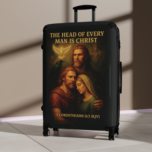 "1 Corinthians 11:3 (KJV), Suitcases (Void Black)