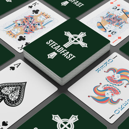 "Steadfast Cross", Christian Playing Cards (Monsoon Green)