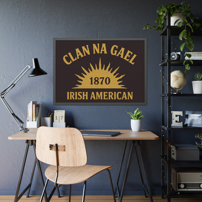 "Clan na Gael - Irish American", Framed Paper Poster (Seal Brown)