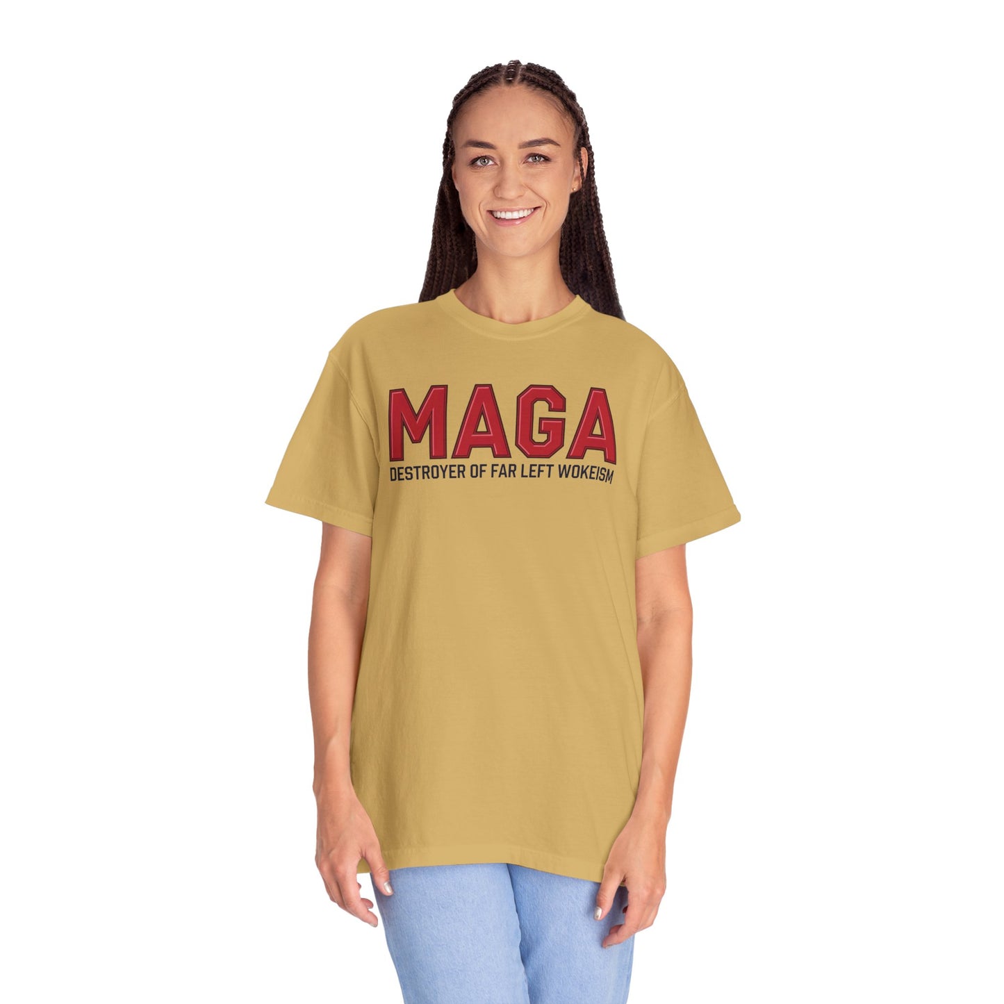 "MAGA - Destroyer of Far Left Wokeism", Unisex T-shirt