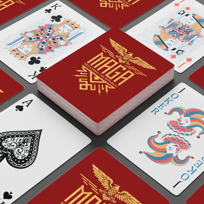"MAGA Restoring the Republic" #02, Political Playing Cards (Deep Scarlet)
