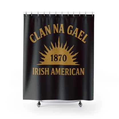 "Clan na Gael - Irish American", Shower Curtains (Seal Brown)