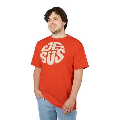 "Retro Jesus", Unisex T-shirt (Orange Flame)