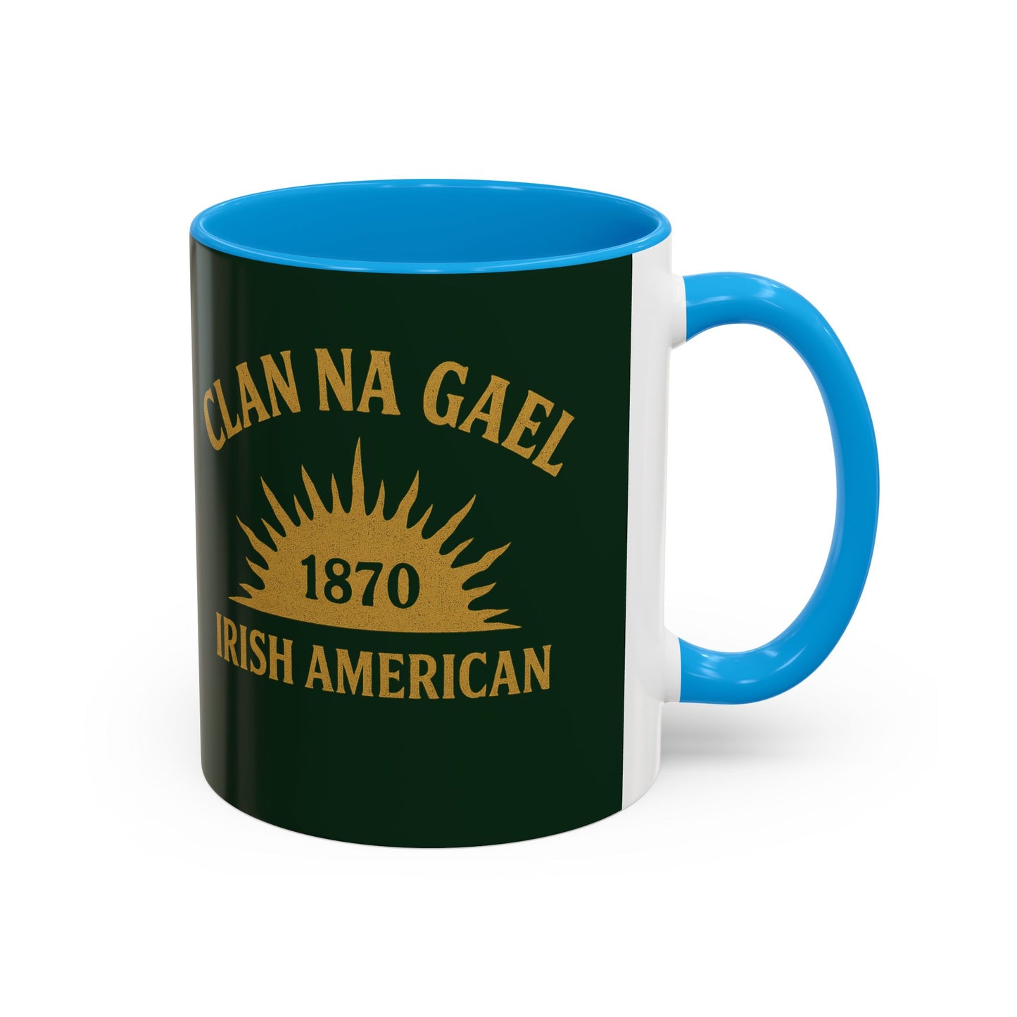 "Clan na Gael - Irish American", Colorful Mugs (11oz, 15oz) (Fenian Green)