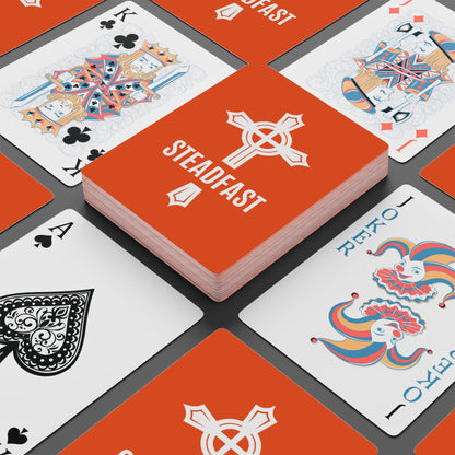 "Steadfast Cross", Christian Playing Cards (Salamander Orange)