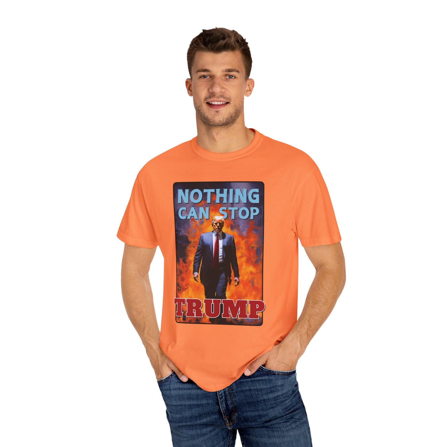 "Nothing Can Stop Trump", Unisex T-shirt (Light Colors)