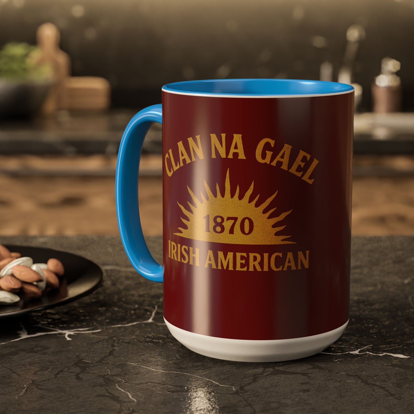 "Clan na Gael - Irish American", Colorful Mugs (11oz, 15oz) (Palladius Red)