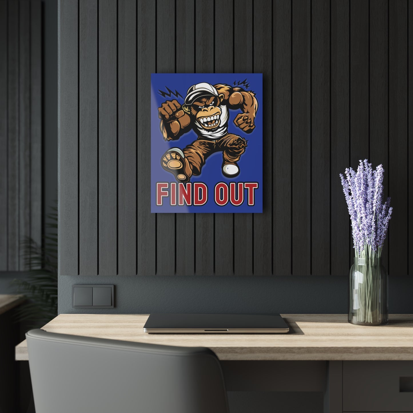"Find Out", Acrylic Wall Prints (French Cleat Hanging) (Patriot Blue)
