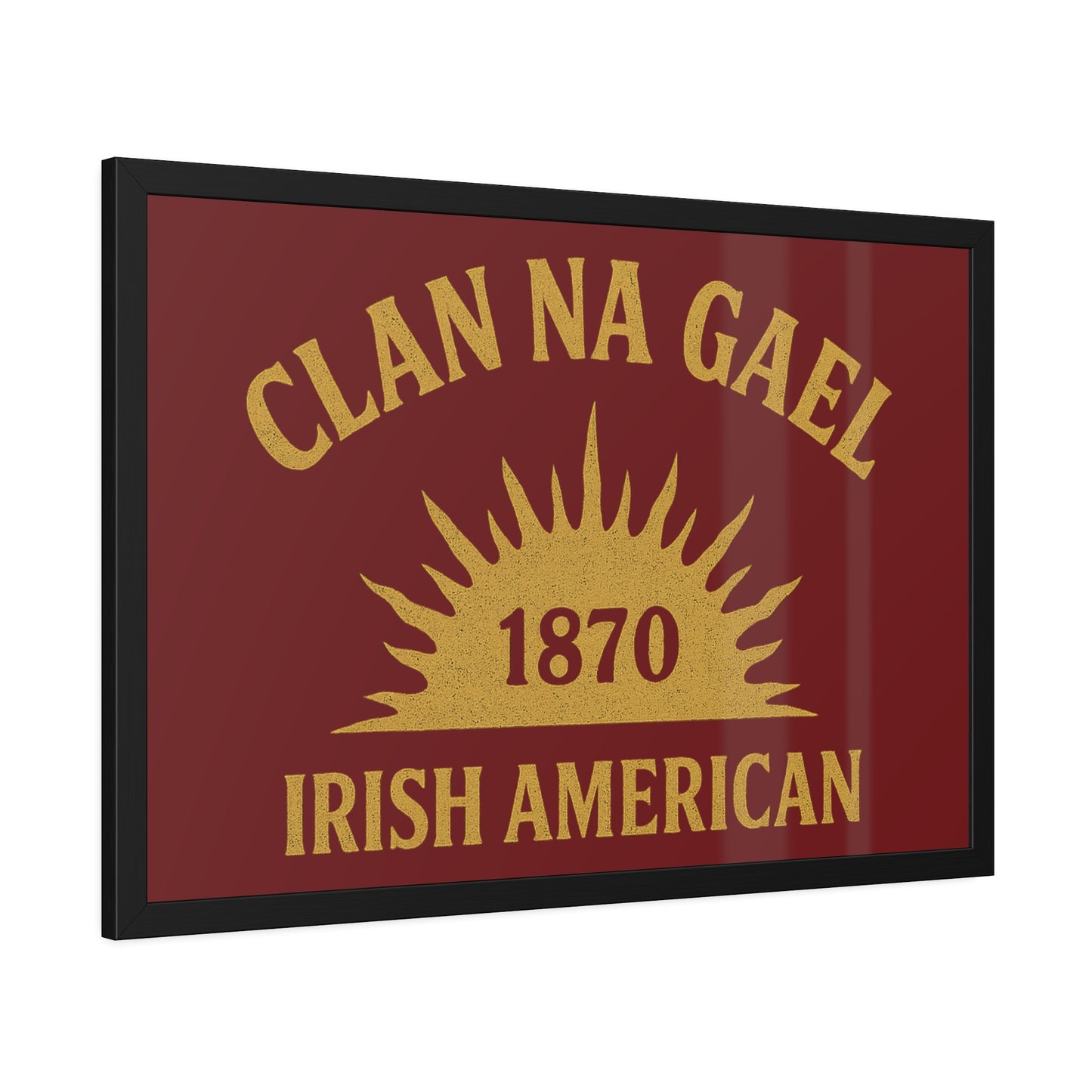 "Clan na Gael - Irish American", Framed Paper Poster (Palladius Red)