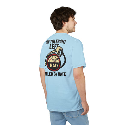 "The Tolerant Left", Unisex T-shirt (Pale Sky)