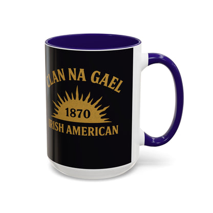 "Clan na Gael - Irish American", Colorful Mugs (11oz, 15oz) (Raven Black)