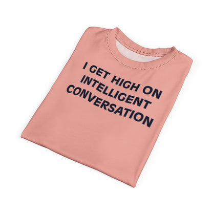 "Intelligent Conversation", Unisex T-shirt (Cherry Chip)