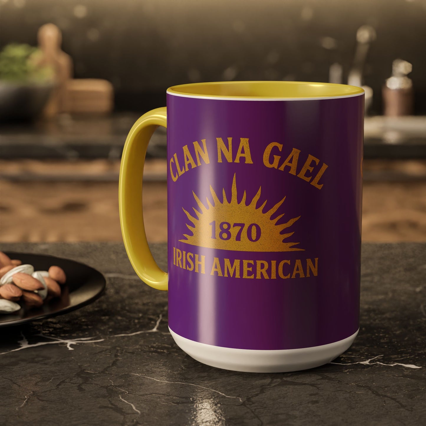 "Clan na Gael - Irish American", Colorful Mugs (11oz, 15oz) (Vesper Violet)