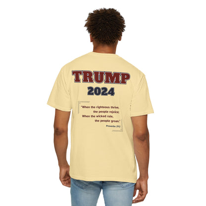 "Trump 2024 - Proverbs 29:2", Unisex T-shirt - Historical Collectible