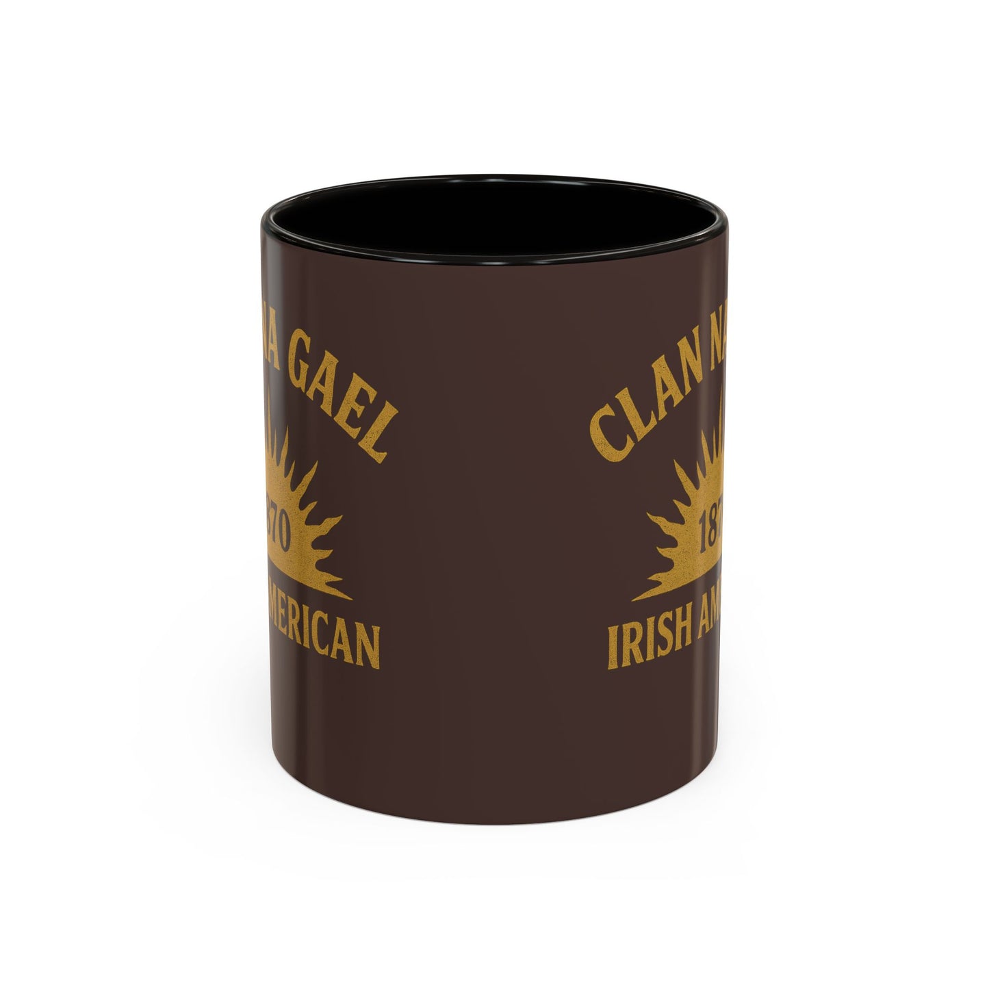 "Clan na Gael - Irish American", Colorful Mugs (11oz, 15oz) (Wild Boar Brown)