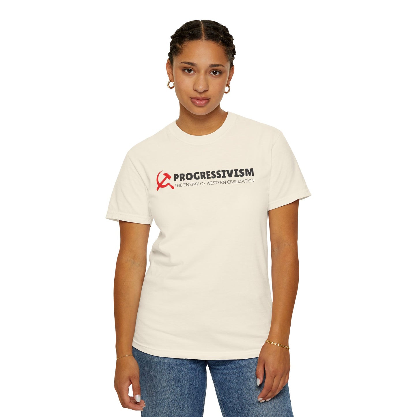 "Progressivism - Enemy of Western Civilization", Unisex T-shirt (Light Colors)