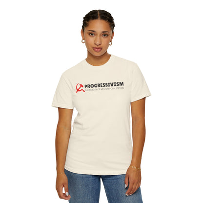 "Progressivism - Enemy of Western Civilization", Unisex T-shirt (Light Colors)